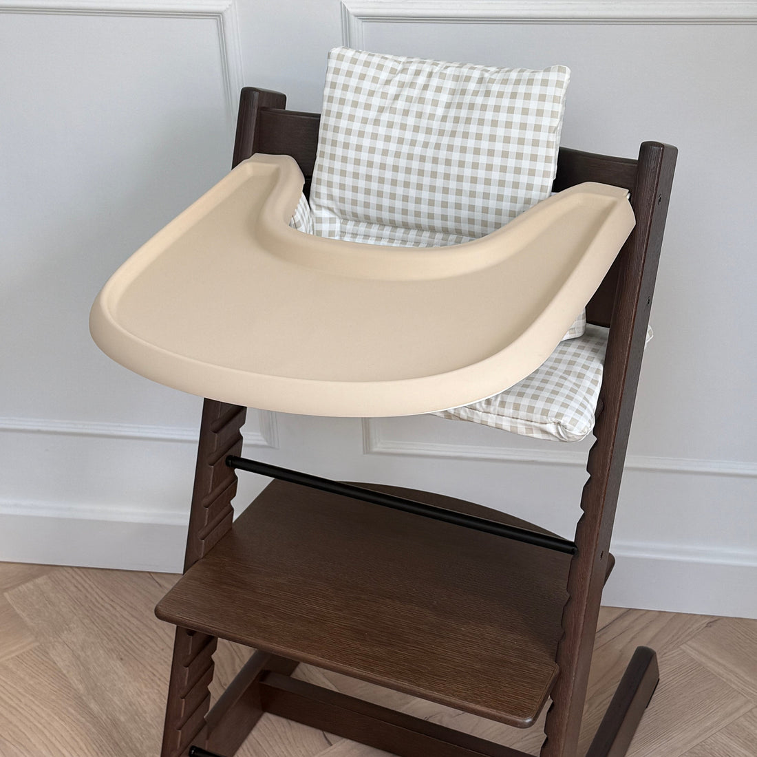 Taupe Gingham 2 in 1 Cushion