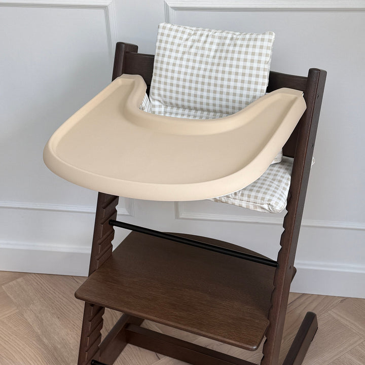 Taupe Gingham 2 in 1 Cushion
