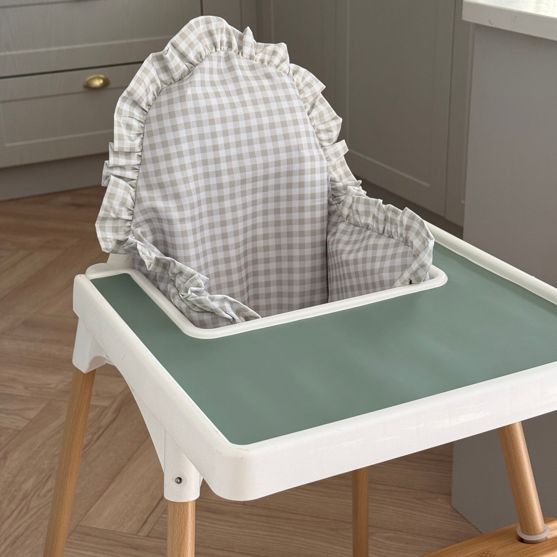 Oyster Gingham Cushion Cover