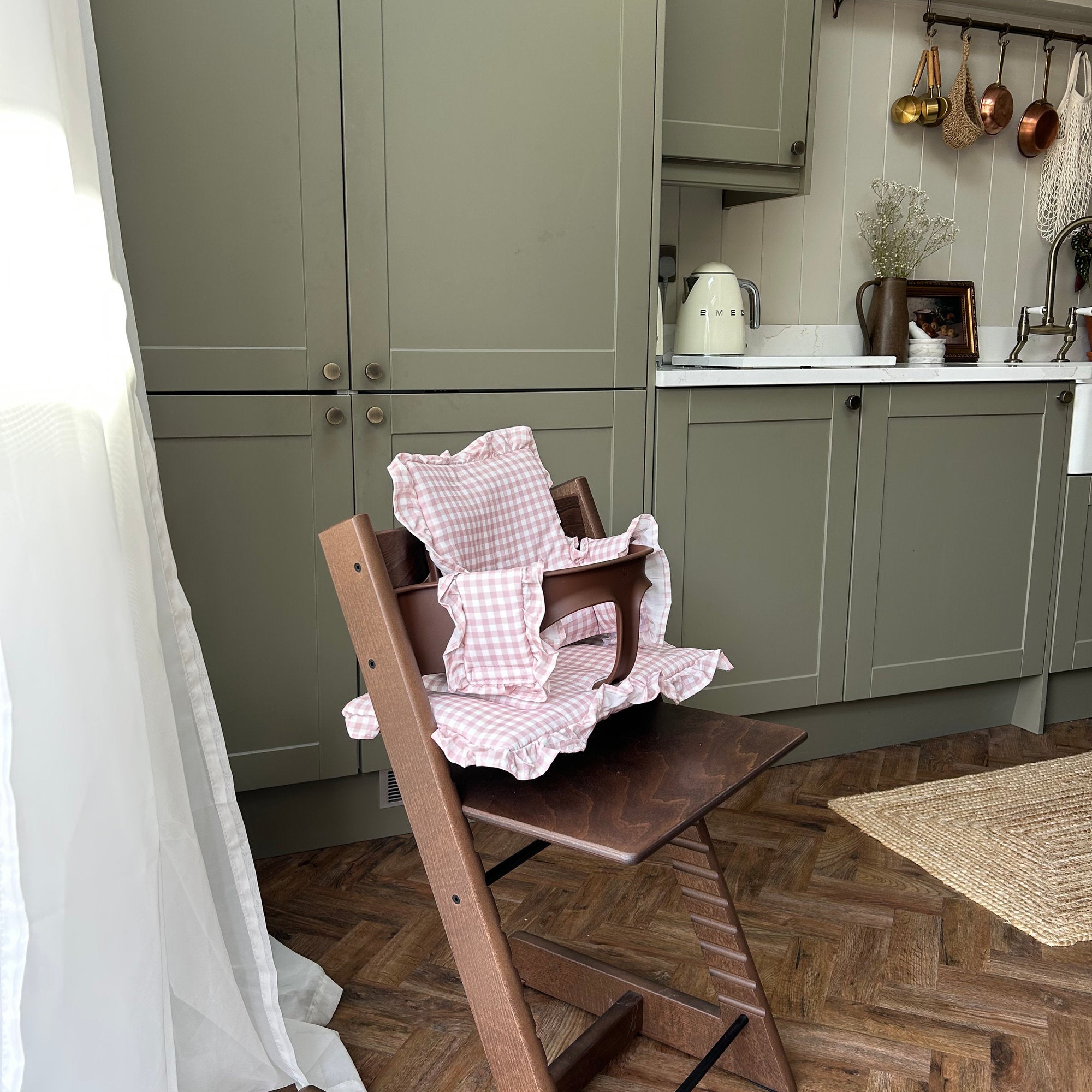 Blush Gingham 2 in 1 Cushion