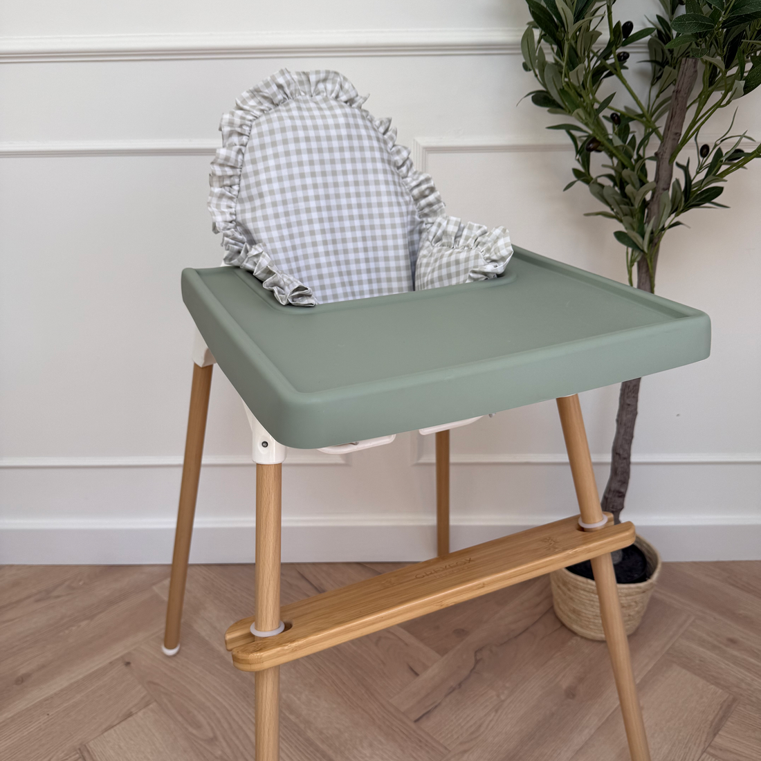 Oyster Gingham Cushion Cover