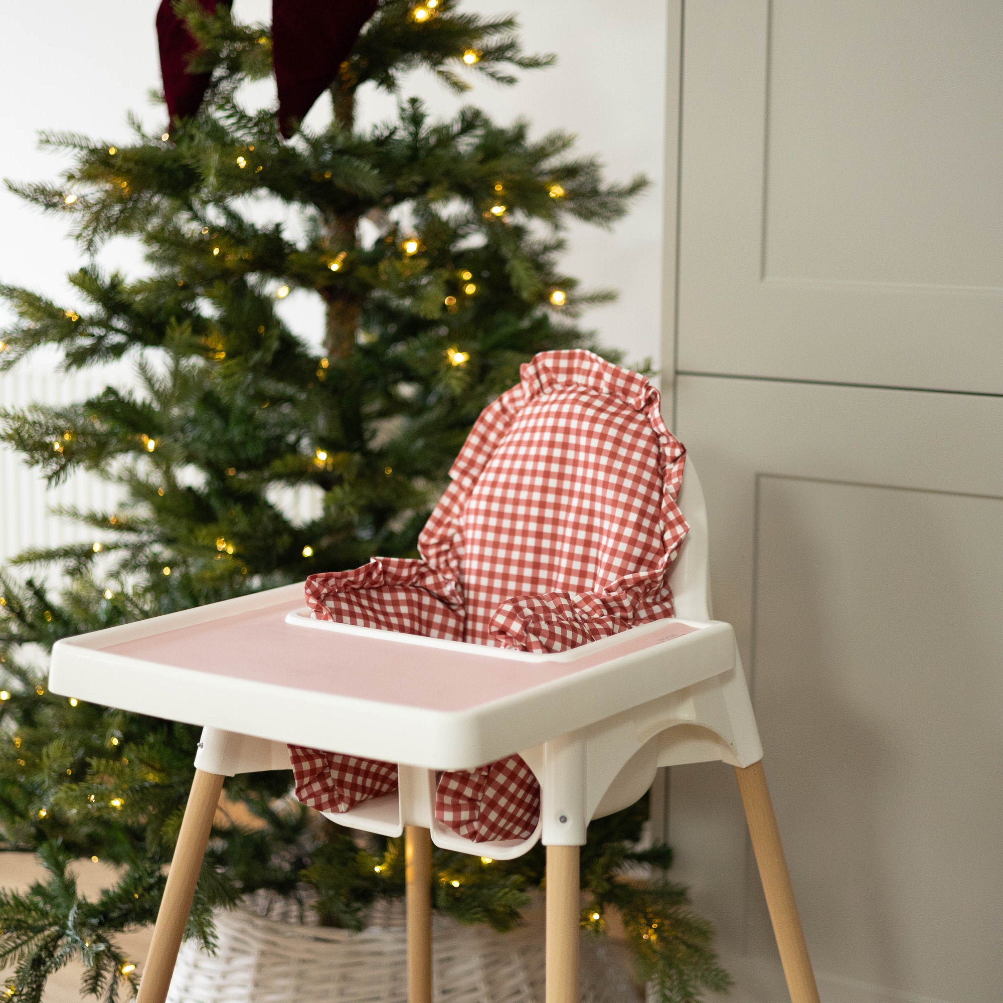 Berry Gingham Cushion Cover