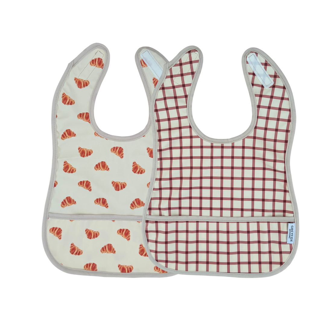 Mini Bib Bundle - Butter Croissant/Strawberry Jam