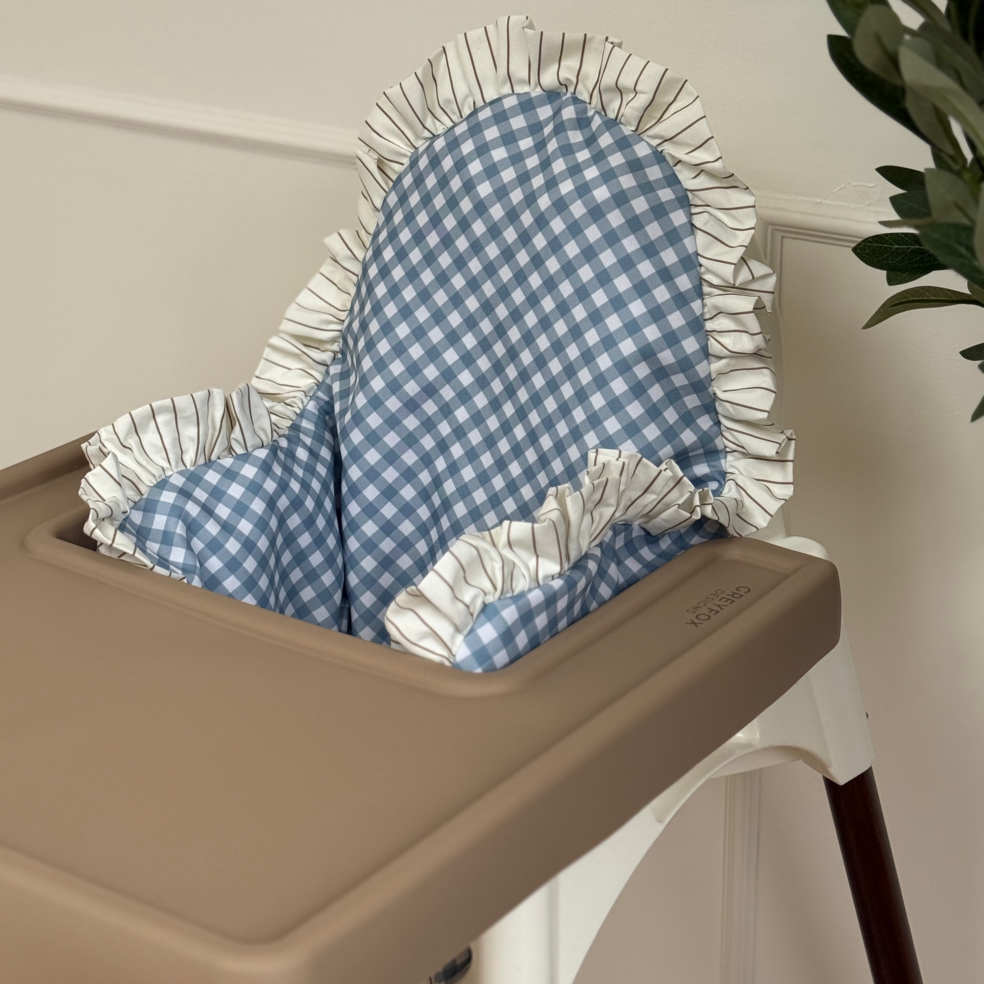 Vintage Blue Ruffle Cushion Cover