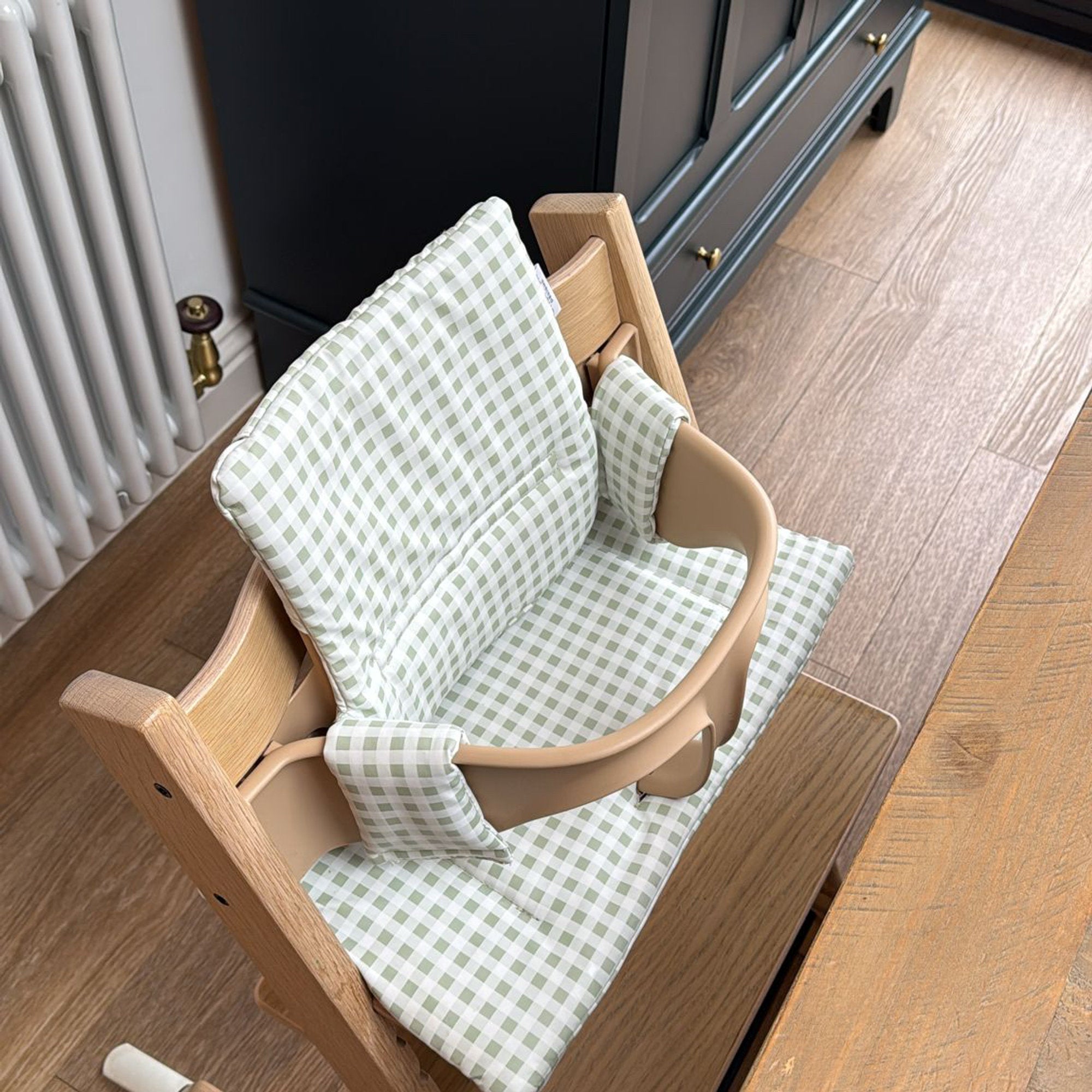 Sage Gingham 2 in 1 Cushion