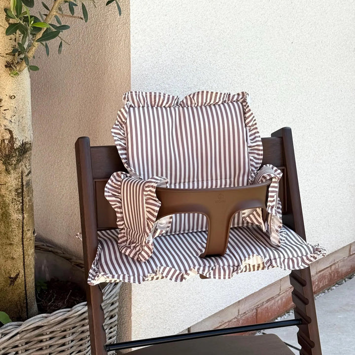 Mocha Stripe 2 in 1 Cushion