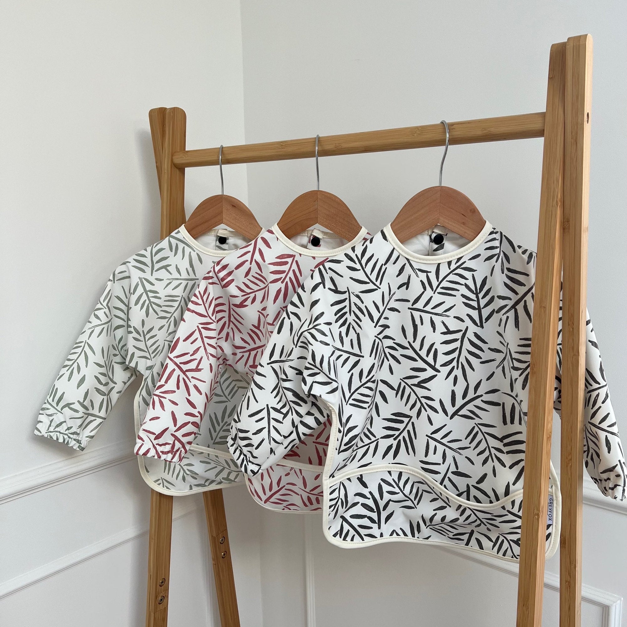 Floral Sage - Long Sleeved Bib
