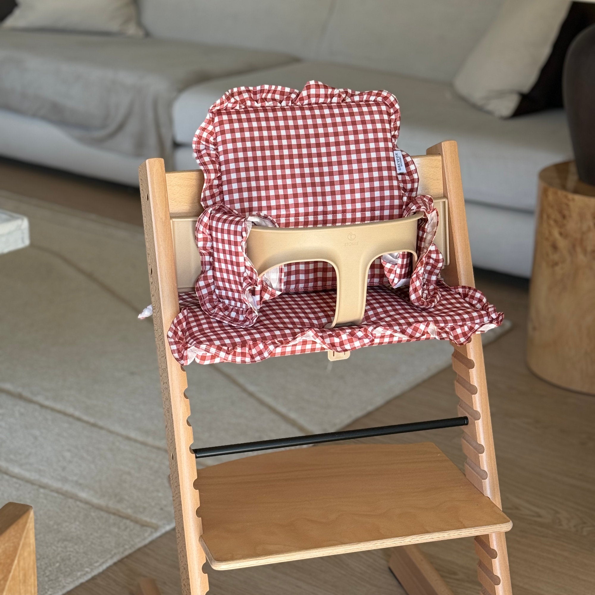Berry Gingham 2 in 1 Cushion