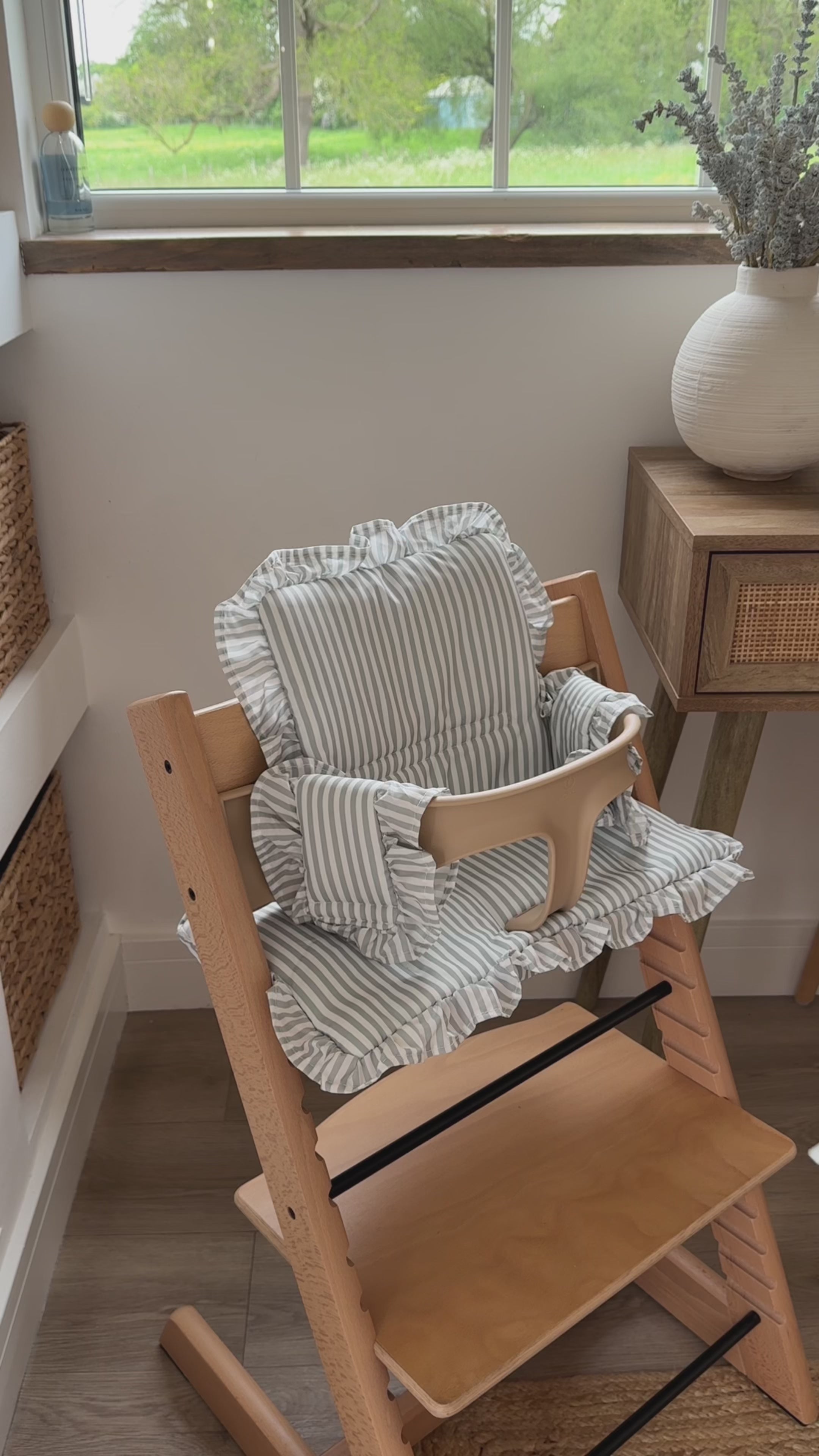 Sage Stripe 2 in 1 Cushion