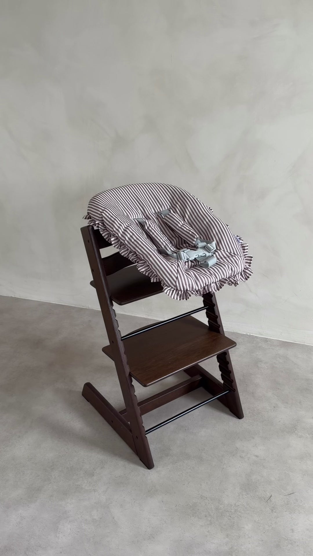 Mocha Stripe Newborn Cushion