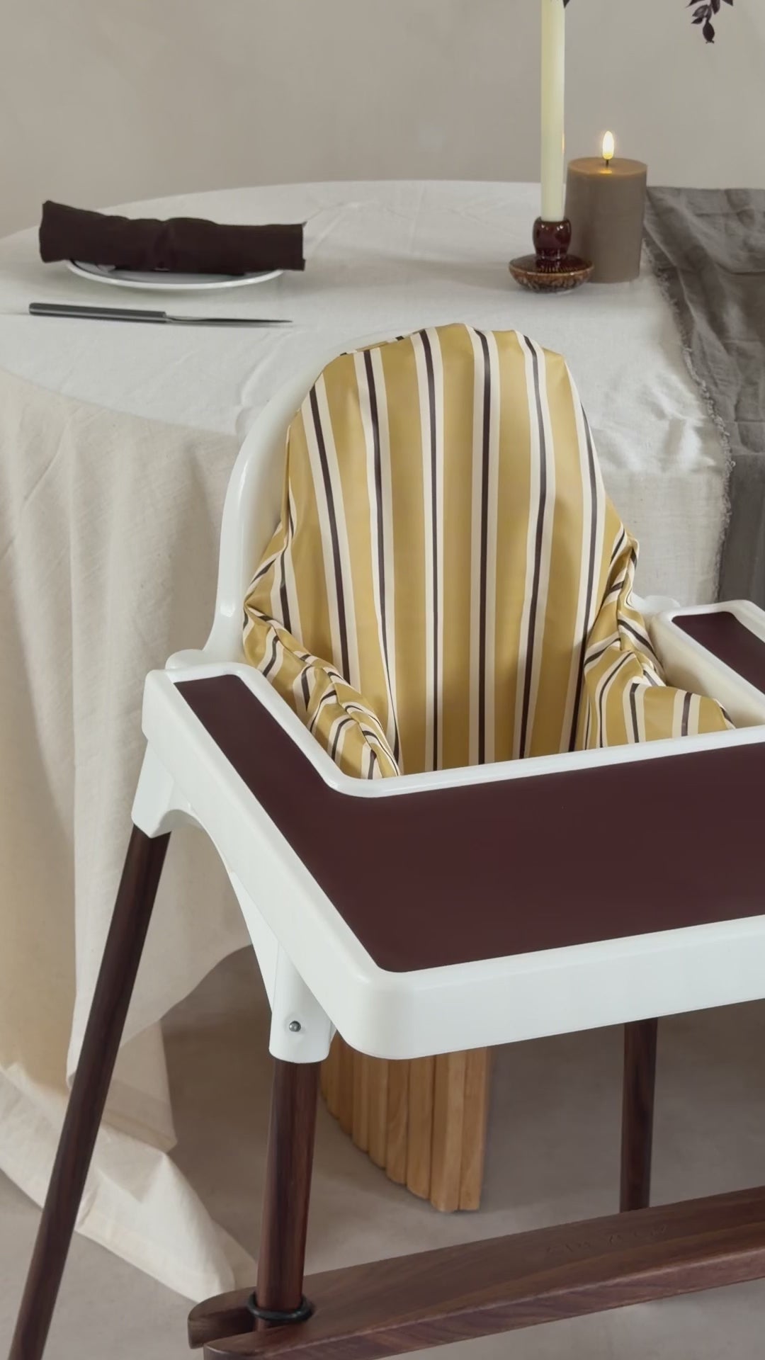 Mustard Stripe Cushion Cover
